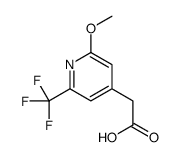 2-[2-methoxy-6-(trifluoromethyl)pyridin-4-yl]acetic acid结构式