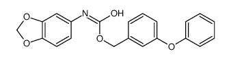(3-phenoxyphenyl)methyl N-(1,3-benzodioxol-5-yl)carbamate Structure