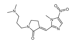 1-[3-(dimethylamino)propyl]-3-[(1-methyl-5-nitroimidazol-2-yl)methylidene]pyrrolidin-2-one结构式