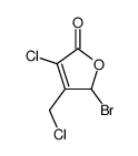5-bromo-3-chloro-4-(chloromethyl)furan-2(5H)-one Structure