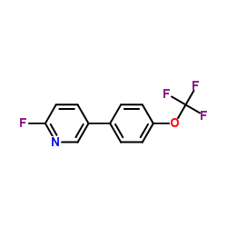 2-Fluoro-5-(4-(trifluoromethoxy)phenyl)pyridine structure