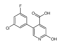 5-(3-chloro-5-fluorophenyl)-2-oxo-1H-pyridine-4-carboxylic acid结构式