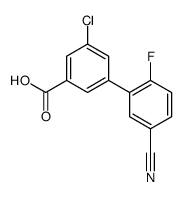 3-chloro-5-(5-cyano-2-fluorophenyl)benzoic acid结构式