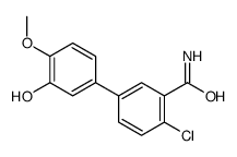 2-chloro-5-(3-hydroxy-4-methoxyphenyl)benzamide结构式
