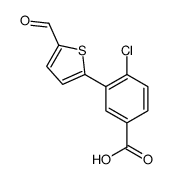 4-chloro-3-(5-formylthiophen-2-yl)benzoic acid Structure