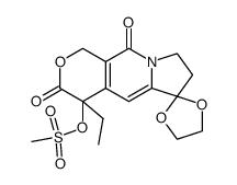 4-ethyl-6,6-ethylenedioxy-7,8-dihydro-4-methanesulfonyloxy-1H-pyrano(3,4-f)indolizine-3,10(1H)-dione结构式