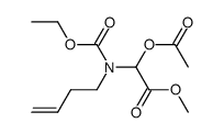 acetoxy(N-(3-butenyl)-N-(ethoxycarbonyl)amino)acetic acid methyl ester Structure