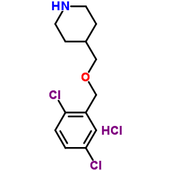 4-{[(2,5-Dichlorobenzyl)oxy]methyl}piperidine hydrochloride (1:1) Structure