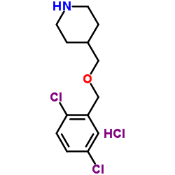 4-{[(2,5-Dichlorobenzyl)oxy]methyl}piperidine hydrochloride (1:1) structure