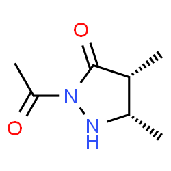 3-Pyrazolidinone, 2-acetyl-4,5-dimethyl-, cis- (9CI) Structure