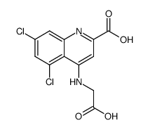 4-carboxymethylamino-5,7-dichloro-2-quinoline carboxylic acid结构式