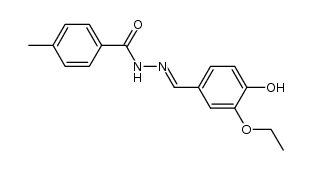 N'-(3-ethoxy-4-hydroxybenzylidene)-4-methylbenzohydrazide结构式