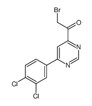 2-bromo-1-[6-(3,4-dichlorophenyl)pyrimidin-4-yl]ethanone结构式
