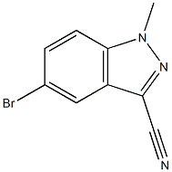 5-Bromo-1-methyl-1H-indazole-3-carbonitrile结构式