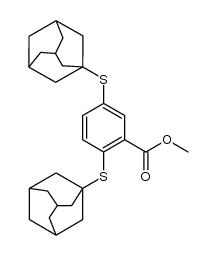 methyl 2,5-bis(1-adamantylthio)benzoate结构式