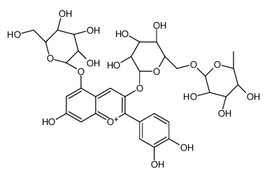 Cyanidin 3-O-rutinoside 5-O-beta-D-glucoside结构式