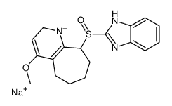 sodium,9-(1H-benzimidazol-2-ylsulfinyl)-4-methoxy-2,5,6,7,8,9-hexahydrocyclohepta[b]pyridin-1-ide结构式