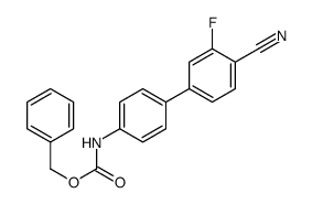 benzyl N-[4-(4-cyano-3-fluorophenyl)phenyl]carbamate Structure