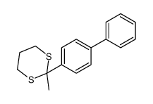 2-methyl-2-(4-phenylphenyl)-1,3-dithiane Structure