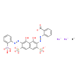 disodium hydrogen 2-[[7-[(2-arsonophenyl)azo]-1,8-dihydroxy-3,6-disulphonato-2-naphthyl]azo]benzoate结构式