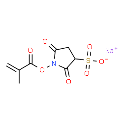 2-Methyl-2-propenoic acid 2,5-dioxo-3-sulfo-1-pyrrolidinyl ester sodium salt (1:1) Structure