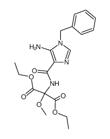diethyl 2-methoxy-2-(N-(5-amino-1-benzylimidazolyl-4-carbonyl)amino)malonate Structure