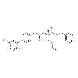 (2S,4R)-Benzyl 4-amino-5-(5'-chloro-2'-fluoro-[1,1'-biphenyl]-4-yl)-2-(ethoxymethyl)-2-methylpentanoate Structure