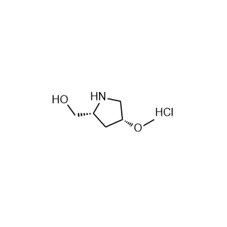 [(2R,4R)-4-Methoxy-2-pyrrolidinyl]methanol hydrochloride (1:1) Structure