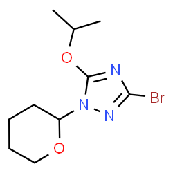 3-Bromo-5-isopropoxy-1-(tetrahydro-2H-pyran-2-yl)-1H-1,2,4-triazole结构式