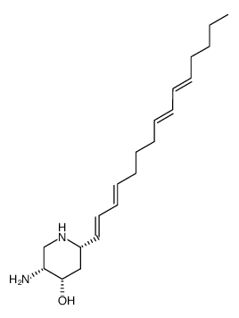 (2S,4S,5R)-5-Amino-2-((1E,3E,8E,10E)-pentadeca-1,3,8,10-tetraenyl)-piperidin-4-ol Structure