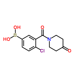 (4-氯-3-(4-羰基哌啶-1-羰基)苯基)硼酸结构式