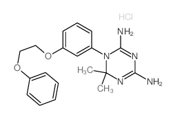 6,6-dimethyl-1-[3-(2-phenoxyethoxy)phenyl]-1,3,5-triazine-2,4-diamine结构式