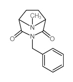 3,8-Diazabicyclo[3.2.1]octane-2,4-dione,8-methyl-3-(phenylmethyl)-结构式