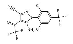 5-amino-3-cyano-1-(2,6-dichloro-4-trifluoromethylphenyl)-4-trifluoroacetylpyrazole Structure