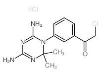 2-chloro-1-[3-(4,6-diamino-2,2-dimethyl-1,3,5-triazin-1-yl)phenyl]ethanone Structure