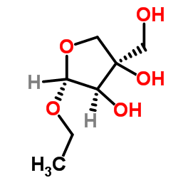 Ethyl β-D-apiofuranoside structure
