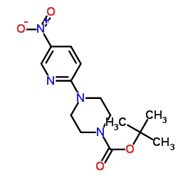 1-Boc-4-(5-硝基-2-吡啶基)哌嗪结构式