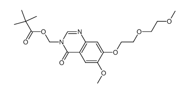 6-methoxy-7-(2-(2-methoxyethoxy)ethoxy)-3-((pivaloyloxy)methyl)-3,4-dihydroquinazolin-4-one Structure