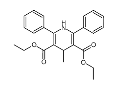 1,4-Dihydro-4-methyl-2,6-diphenyl-3,5-pyridinedicarboxylic acid diethyl ester结构式