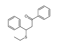 3-ethylsulfanyl-1,3-diphenylpropan-1-one结构式