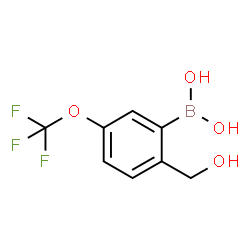 2-(Hydroxymethyl)-5-(trifluoromethoxy)phenylboronic acid结构式