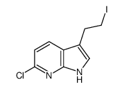 6-chloro-3-(2-iodoethyl)-1H-pyrrolo[2,3-b]pyridine结构式