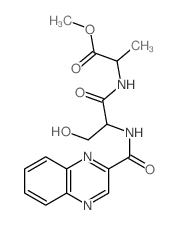 methyl 2-[[3-hydroxy-2-(quinoxaline-2-carbonylamino)propanoyl]amino]propanoate结构式