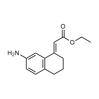 Aceticacid,2-(7-amino-3,4-dihydro-1(2H)-naphthalenylidene)-,ethylester Structure
