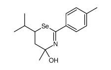 6-Isopropyl-4-methyl-2-p-tolyl-5,6-dihydro-4H-[1,3]selenazin-4-ol结构式