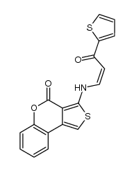 3-[1-oxo-1-(2-thienyl)-2-propen-3-ylamino]thieno[3,4-c]coumarin Structure