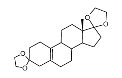 3,17-Dioxo-19-nor-androsten-(5(10))-bis-aethylenketal Structure