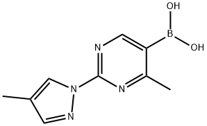 4-Methyl-2-(4-methyl-1H-pyrazol-1-yl)pyrimidine-5-boronic acid Structure