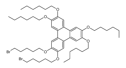 2,3-bis(5-bromopentoxy)-6,7,10,11-tetrahexoxytriphenylene结构式