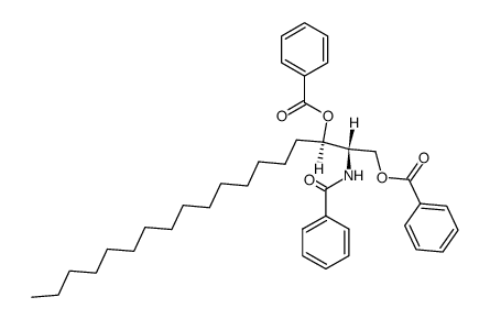 erythro-(2S,3S)-N,O,O-tribenzoyl-dihydrosphingosine Structure